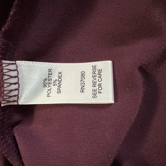 Women’s Cato blouse top burgundy - Picture 4 of 5